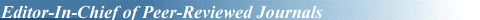 Editor of Peer Reviewed Journals